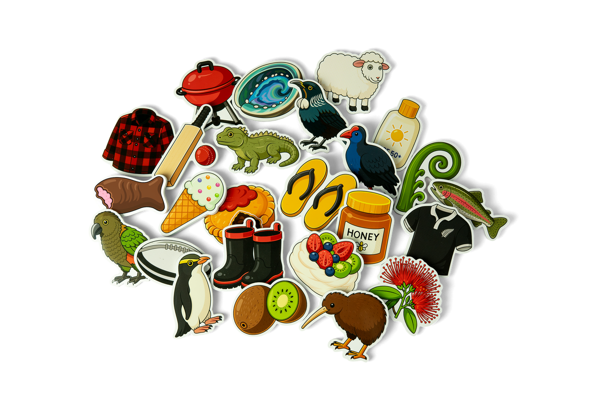 Tiny Kiwi magnet play set scatter